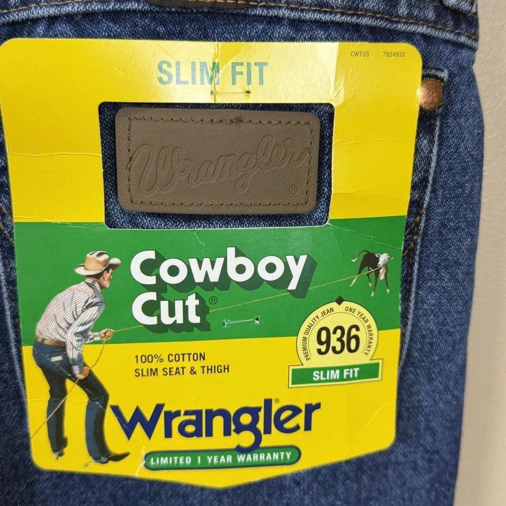 Wrangler Cowboy Cut Original Fit Jeans 1013MWZ Stonewashed Men's 36 x 32 NWT